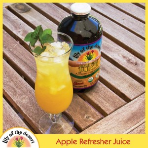 apple refresher juice recipe with aloe vera juice - Lily of the Desert