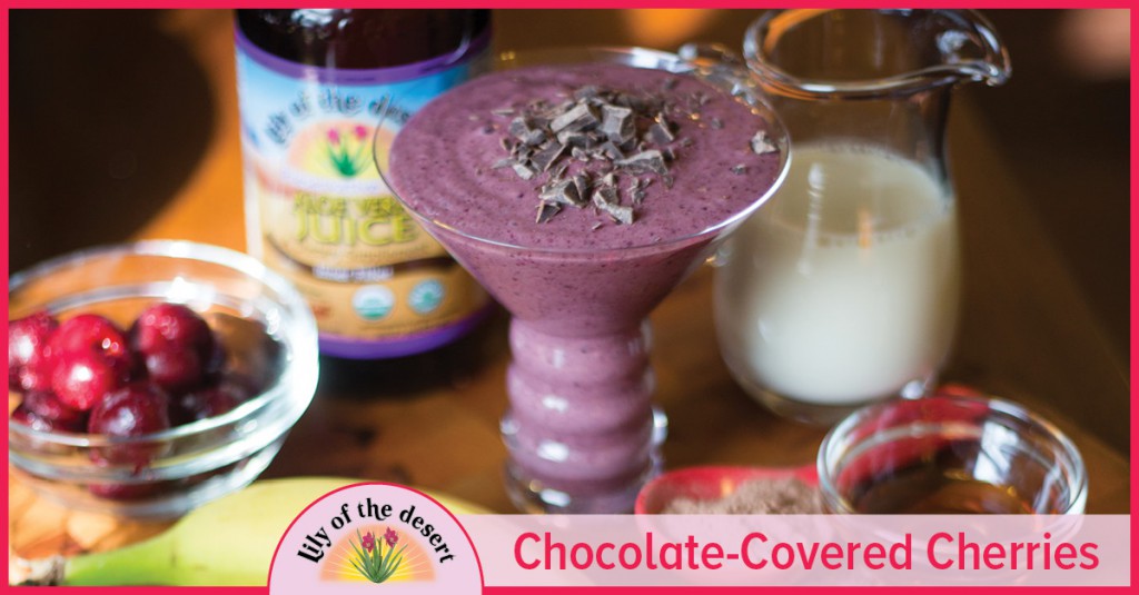 chocolate covered cherry smoothie recipe - Lily of the Desert