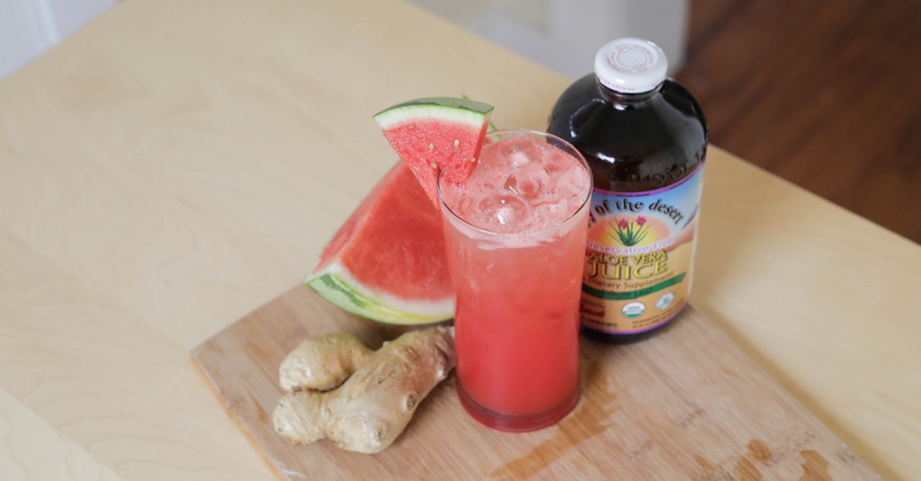 watermelon ginger spritzer recipe - Lily of the Desert