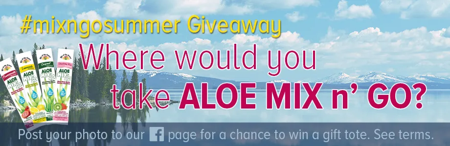 Aloe Mix n' Go Summer Giveaway banner- Lily of the Desert