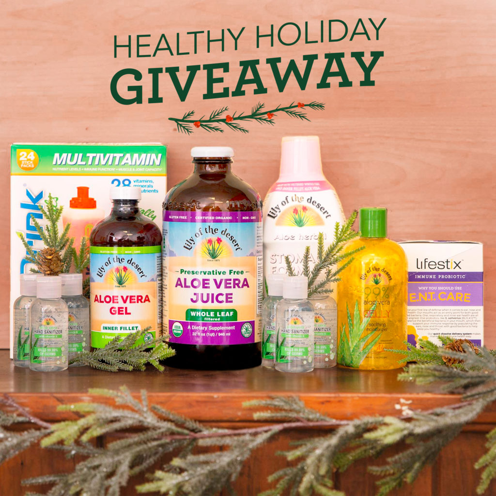 Healthy holiday giveaway 2020 - Lily of the Desert
