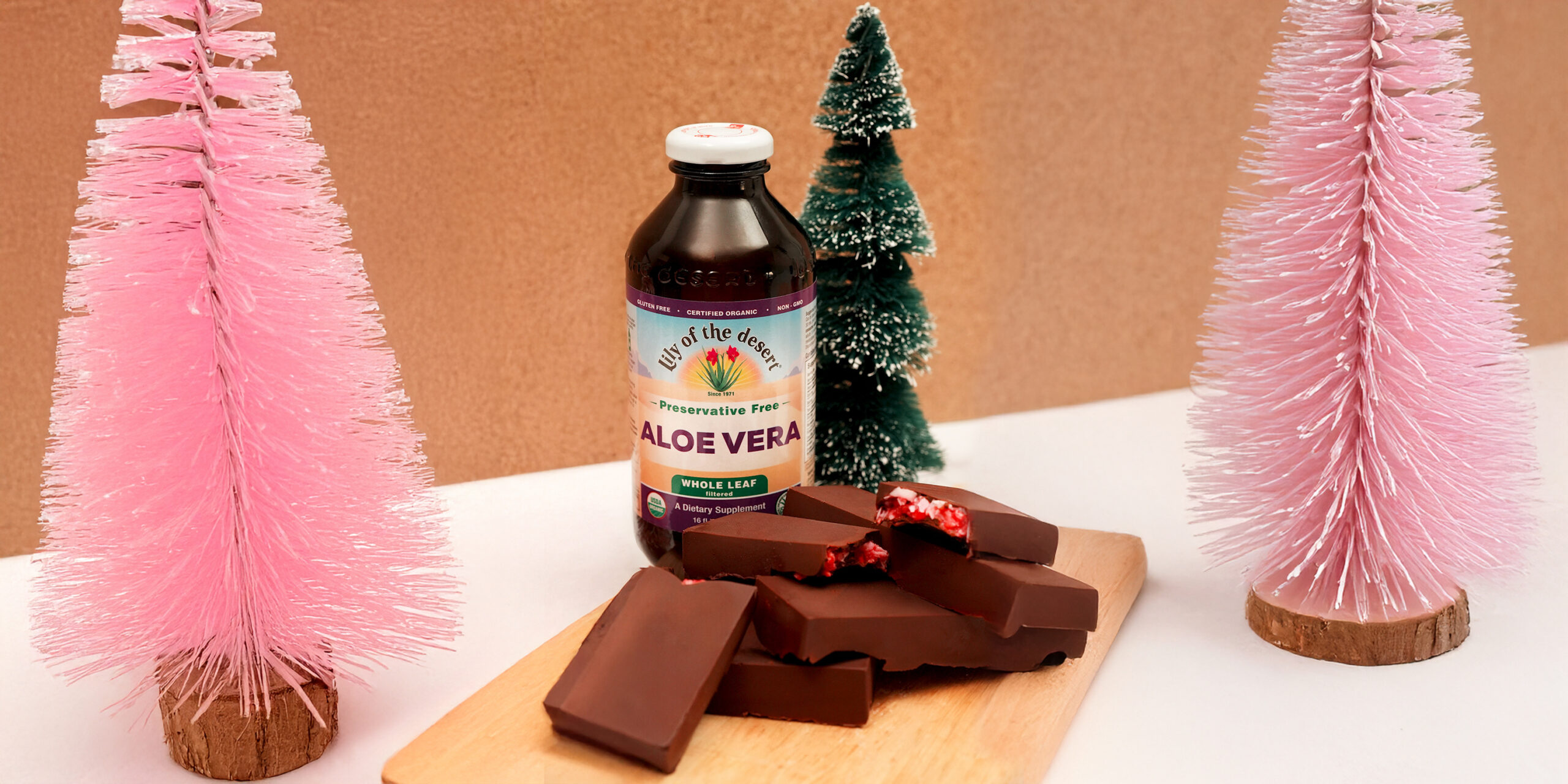 Aloe Raspberry Candy Bars A Festive Aloe Holiday Recipe Packed with Plant-Powered Goodness